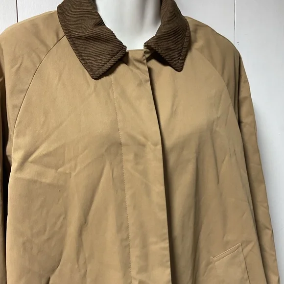 Only Tan Trench Coat with Brown Collar - Picture 2 of 13